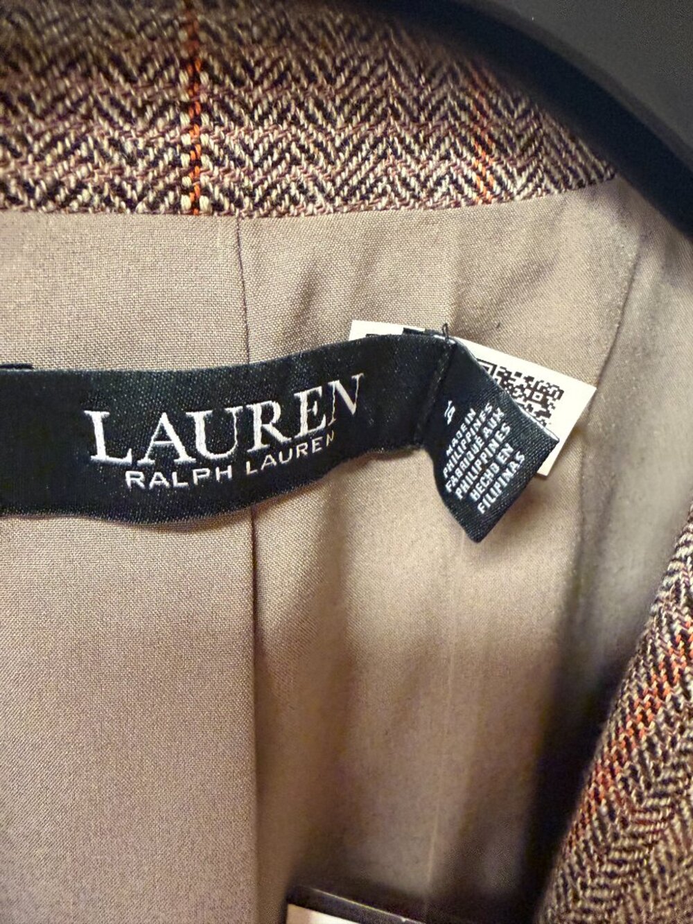 Lauren Ralph Lauren Blazer with wool content, 'WILONA' in beige NWT 14 - Picture 4 of 9